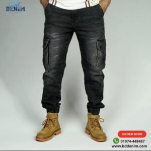 DENIM CARGO PAN (Cloud Black)